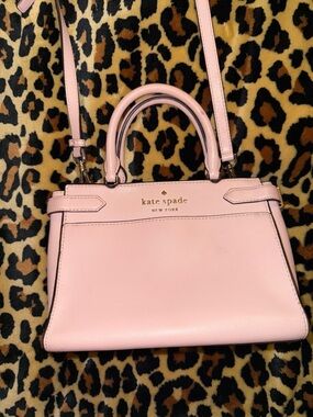 kate spade Pink Leather Top-Handle Satchel with Detachable Strap